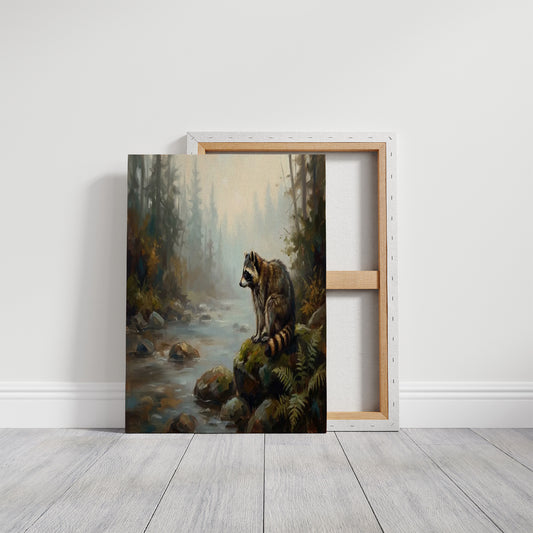 Raccoon by the Rapids