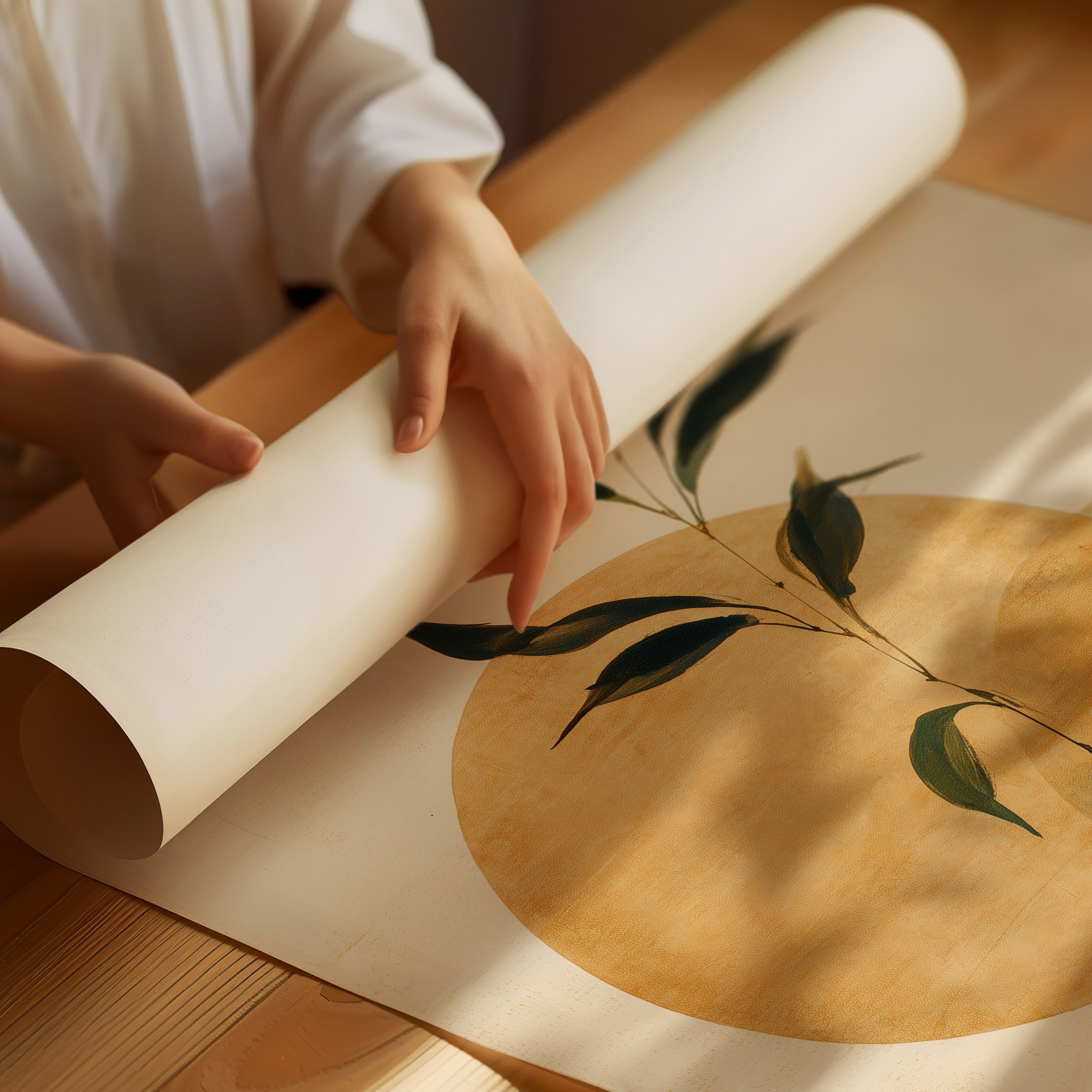 Bamboo Leaves Dance Through Golden Moons