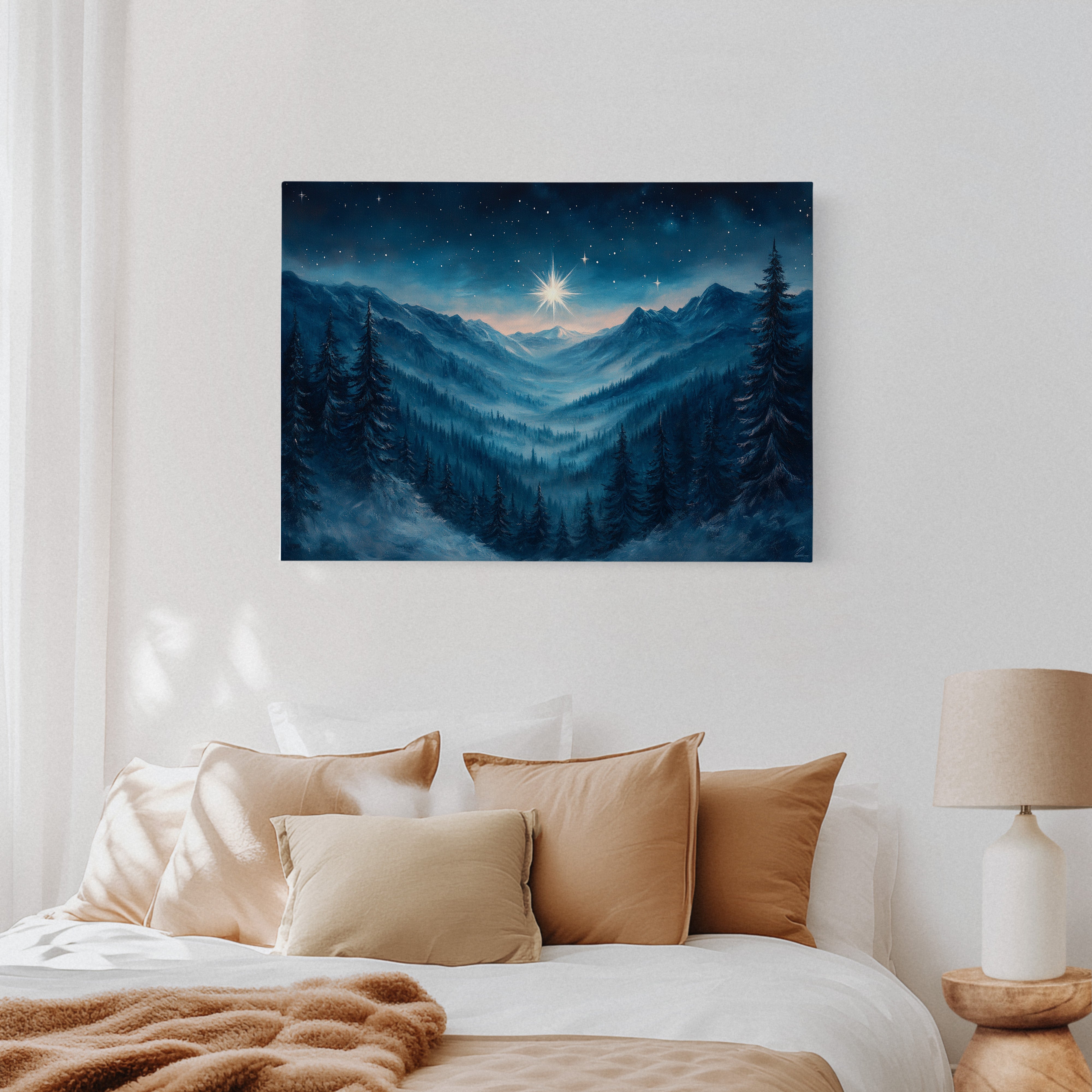 Northern Peaks Hold Winter's Light