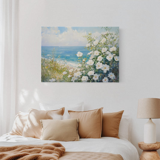 Coastal Roses Dance With Waves