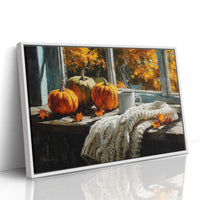 Pumpkins Rest On October's Windowsill