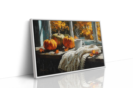 Pumpkins Rest On October's Windowsill