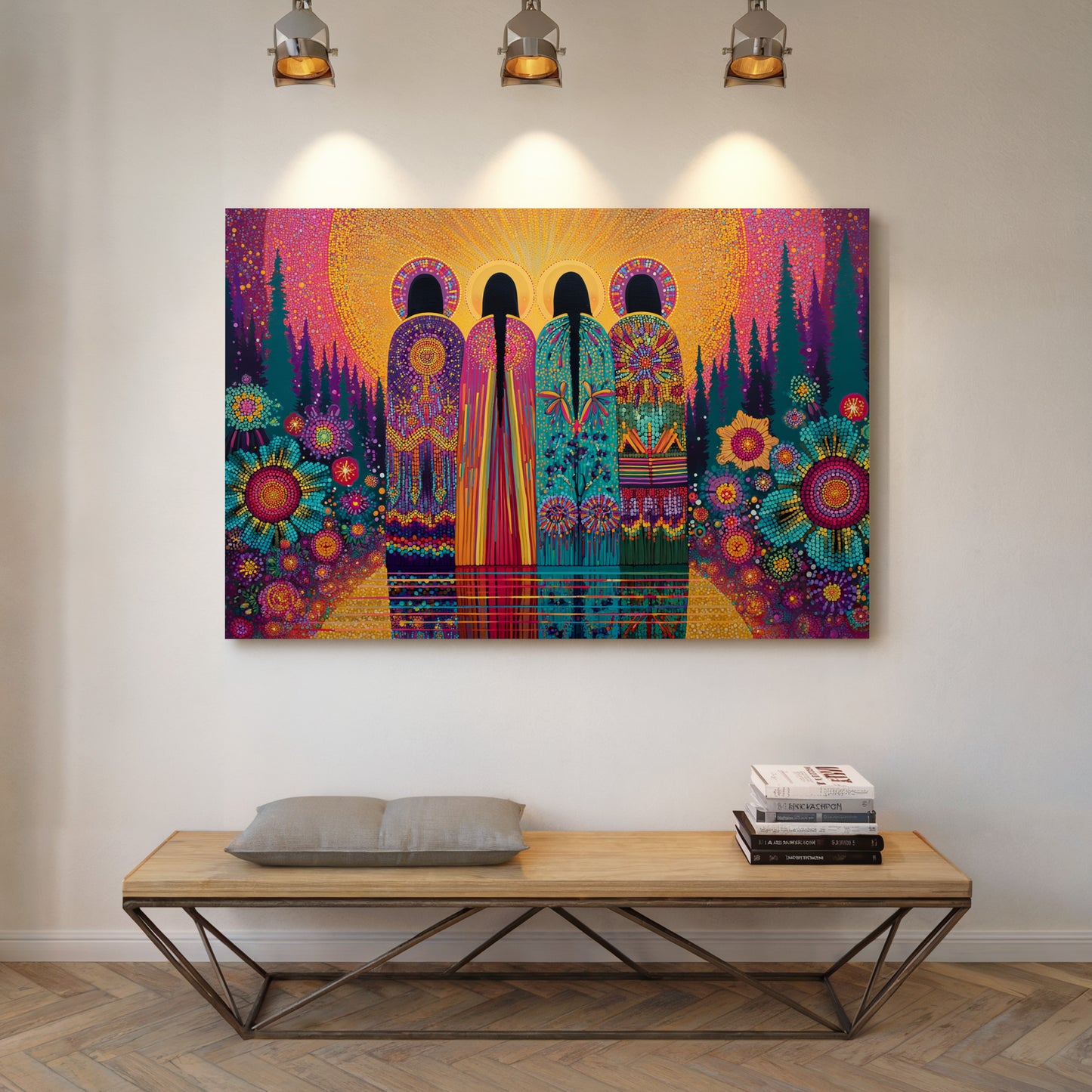 Sacred Garden Sings Through Stained Glass