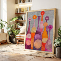 Wine Bottles Dance At Twilight
