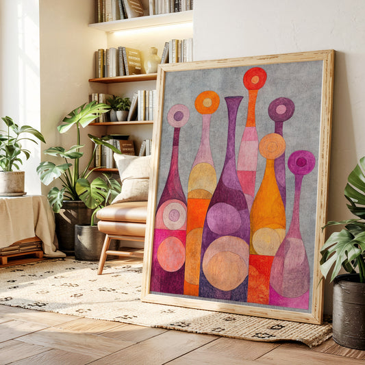 Wine Bottles Dance At Twilight