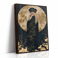 Woman Cloaked In Starlight Gown