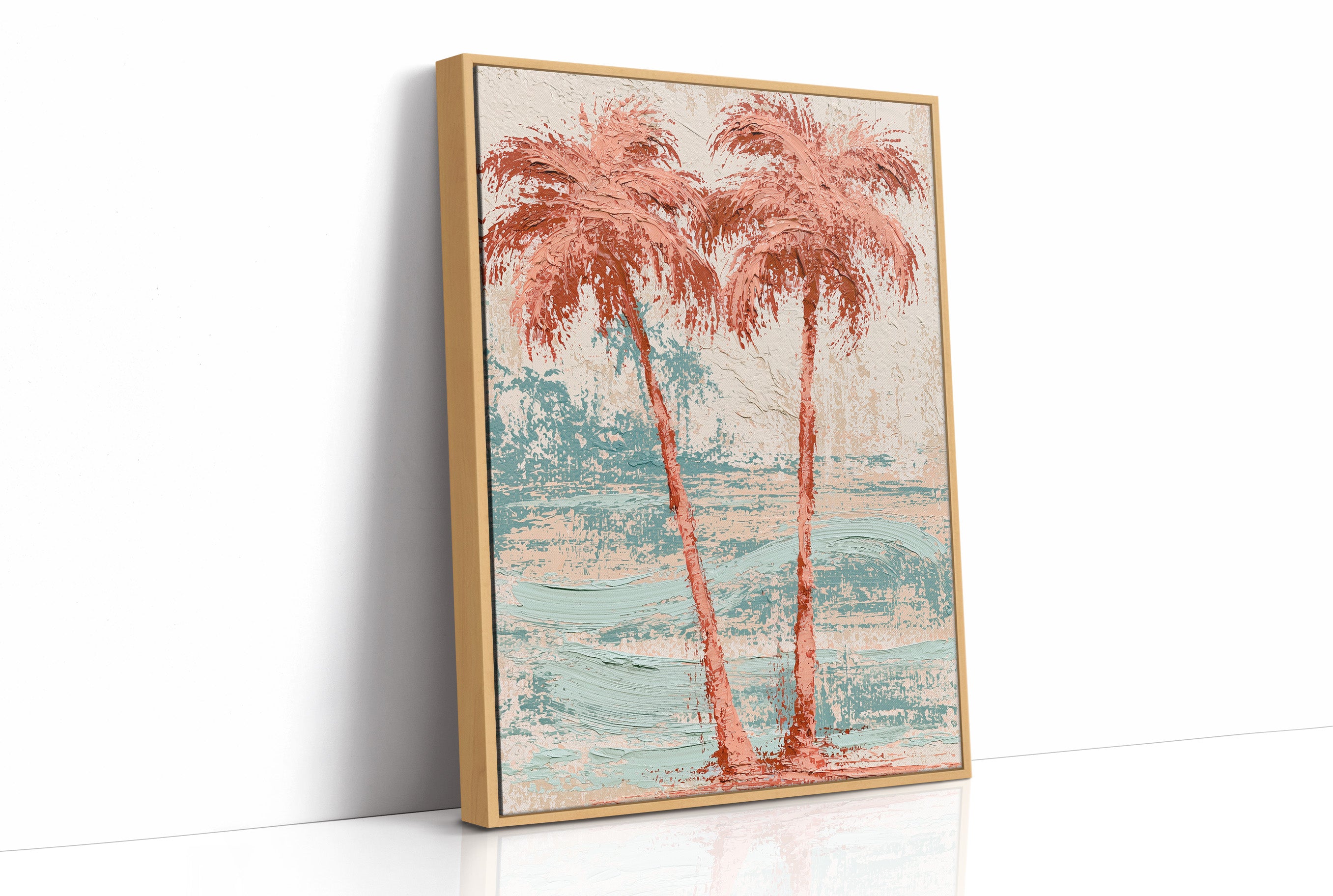 Two Palms Lean In, Coral Heart