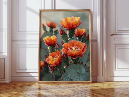 Cacti Bloom Under Desert Sun