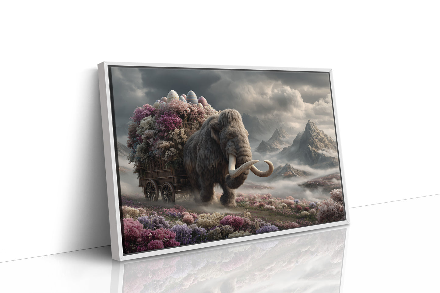 Mammoth's Blossom-Draped Easter Cart