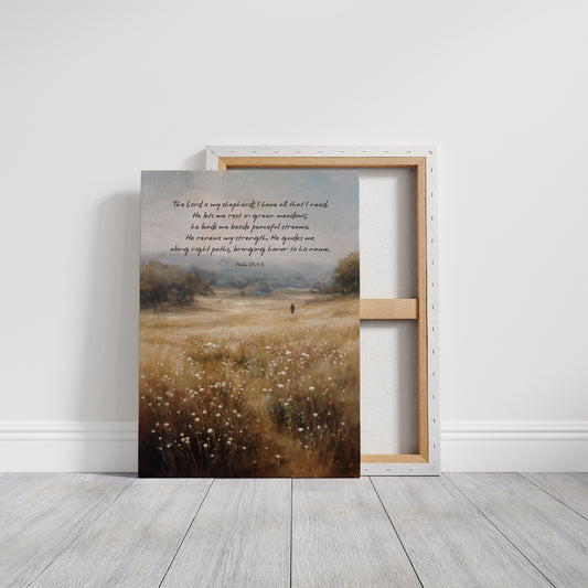 Psalm's Promise On Wooden Table