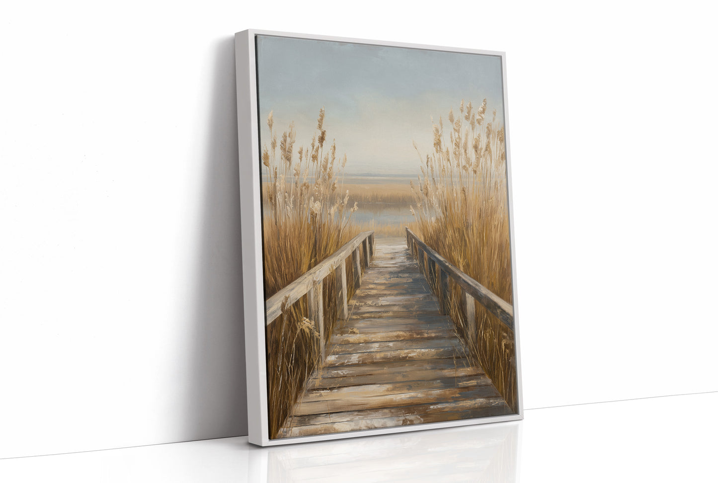 Shoreline Whispers Through Golden Reeds