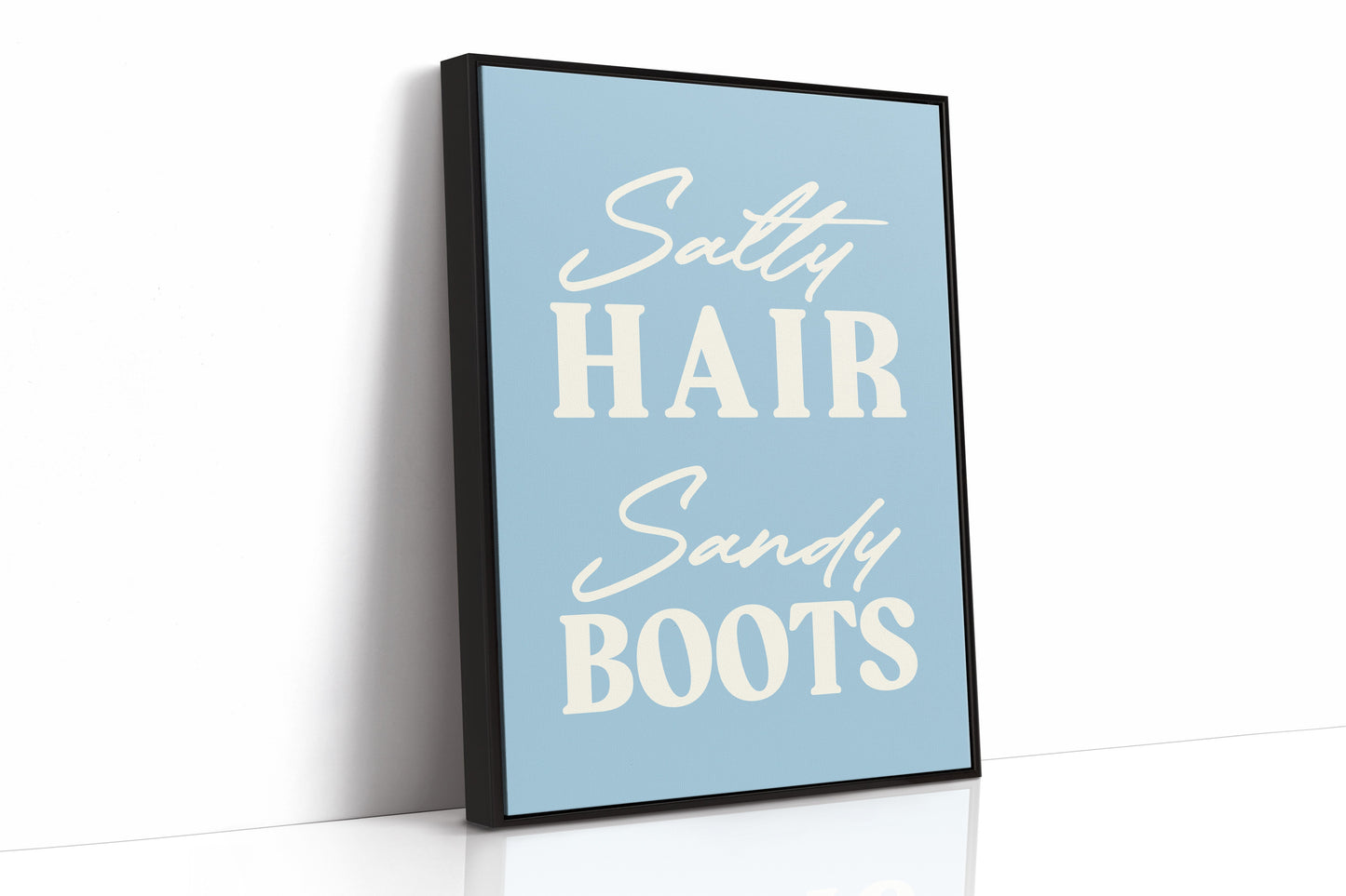 Coastal Words Against Sky Blue