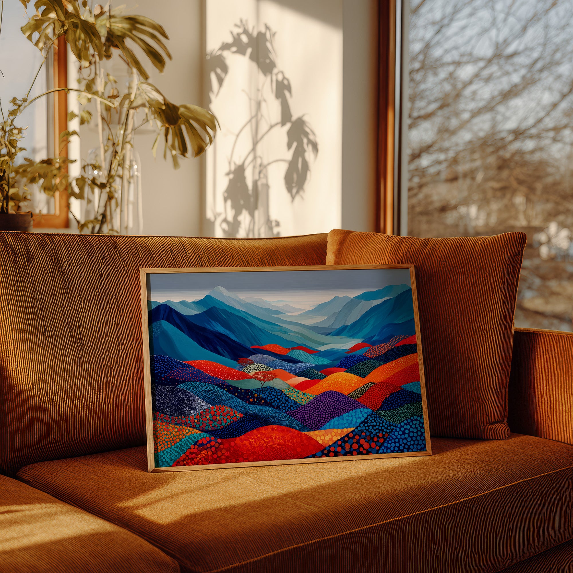 Mountain Dreams In Patchwork Blue