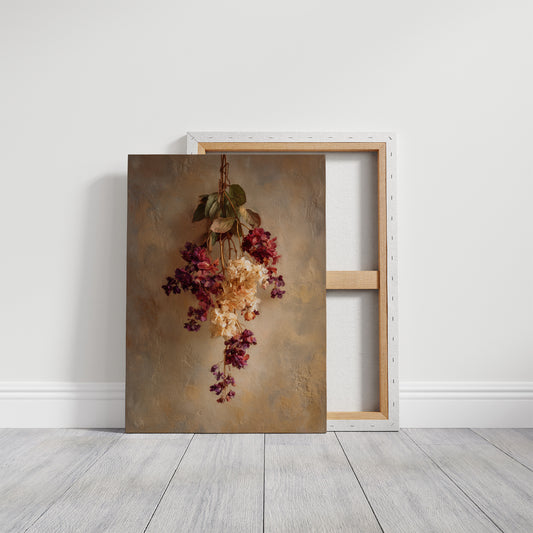 Faded Blooms Against Autumn Light