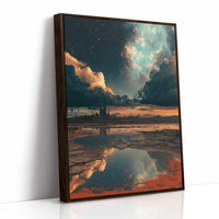 Nebula Sky Over Desert Salt Flats