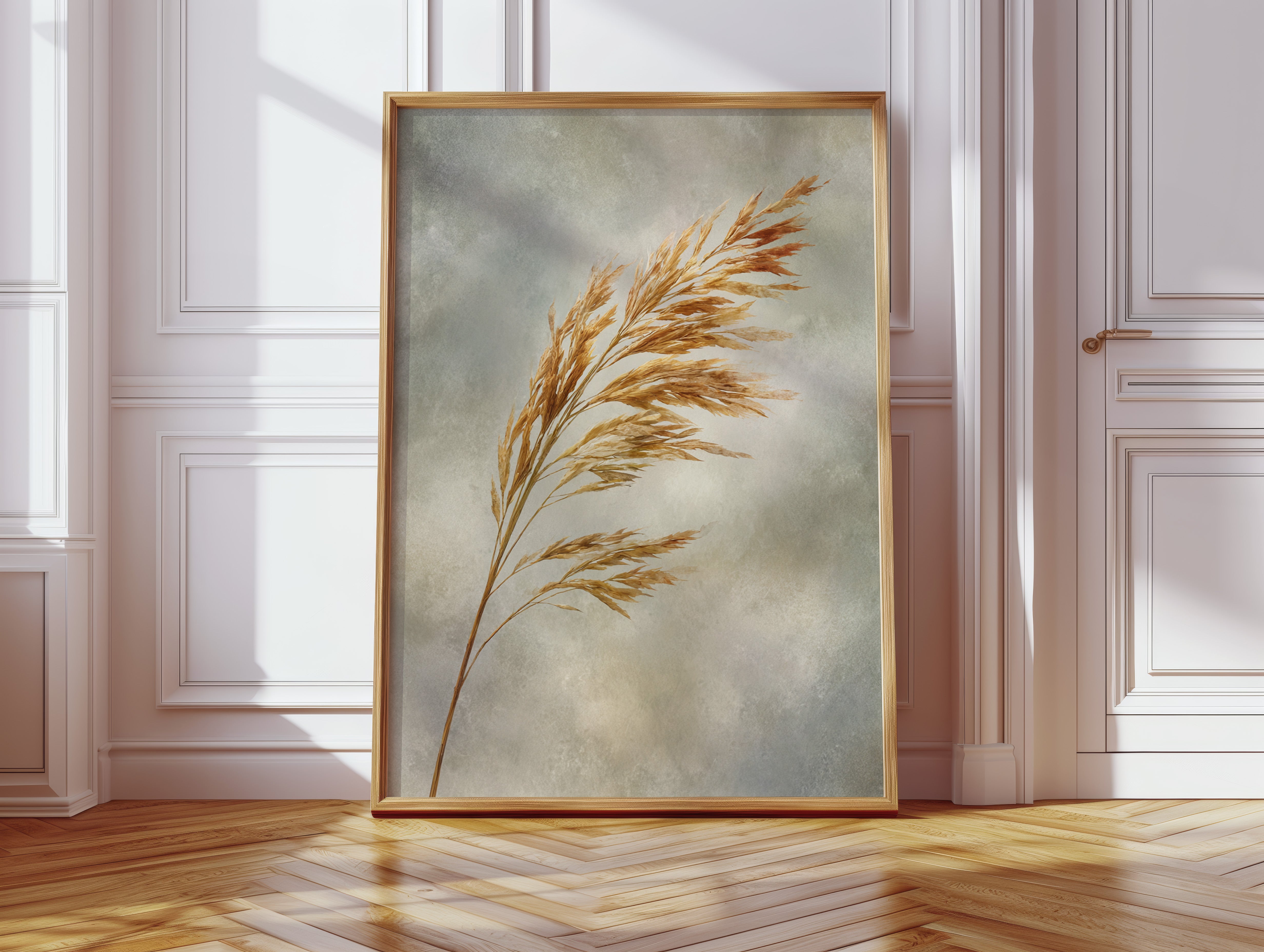 Golden Grains in Gentle Breeze