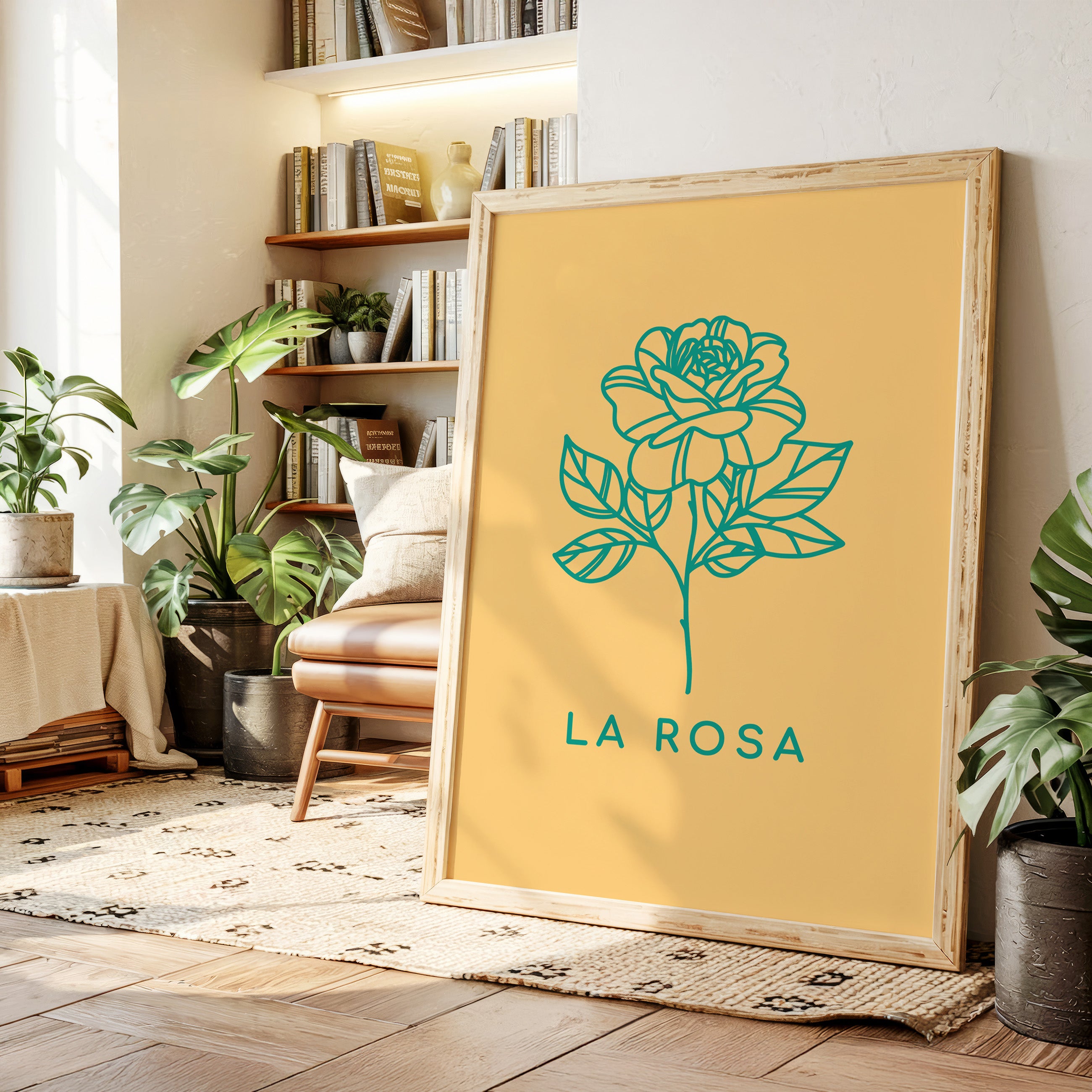 Turquoise Petals Dance Through Amber