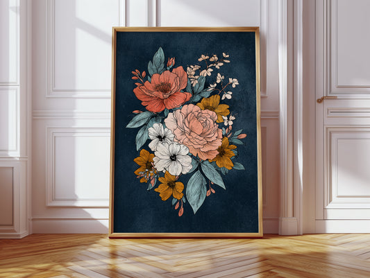 Bouquet Beneath a Midnight Sky