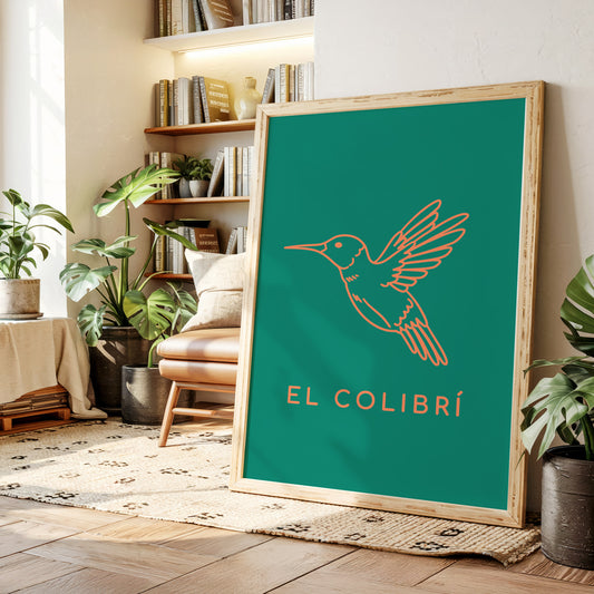 Coral Wings Dance Through Emerald Skies