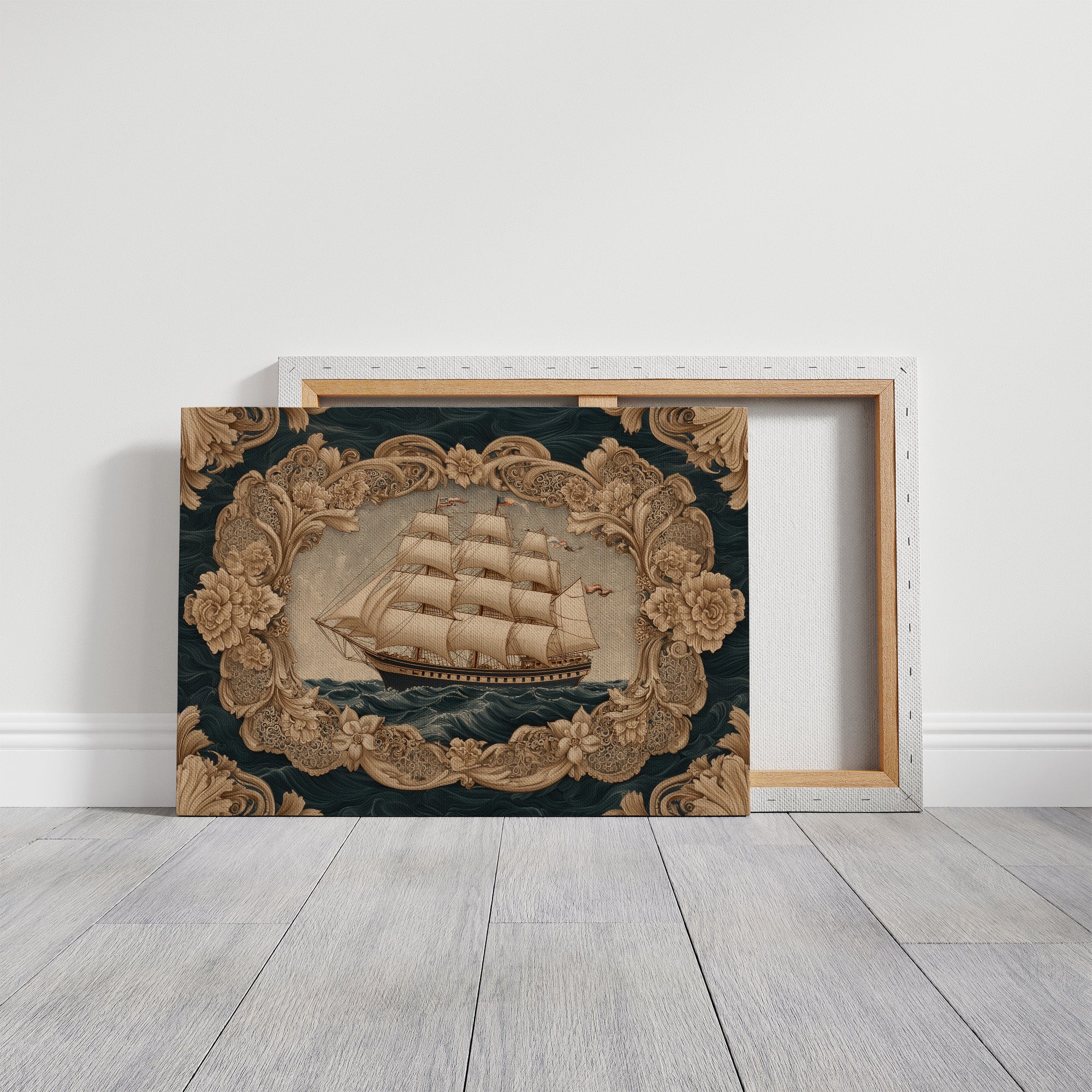 Tall Ships Through Ornate Seas