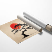 Crimson Harmony: Bonsai Beneath Blood Moon