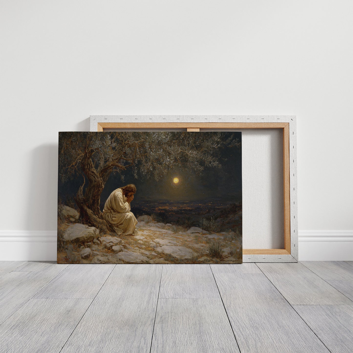 Midnight Prayer Beneath Ancient Olive