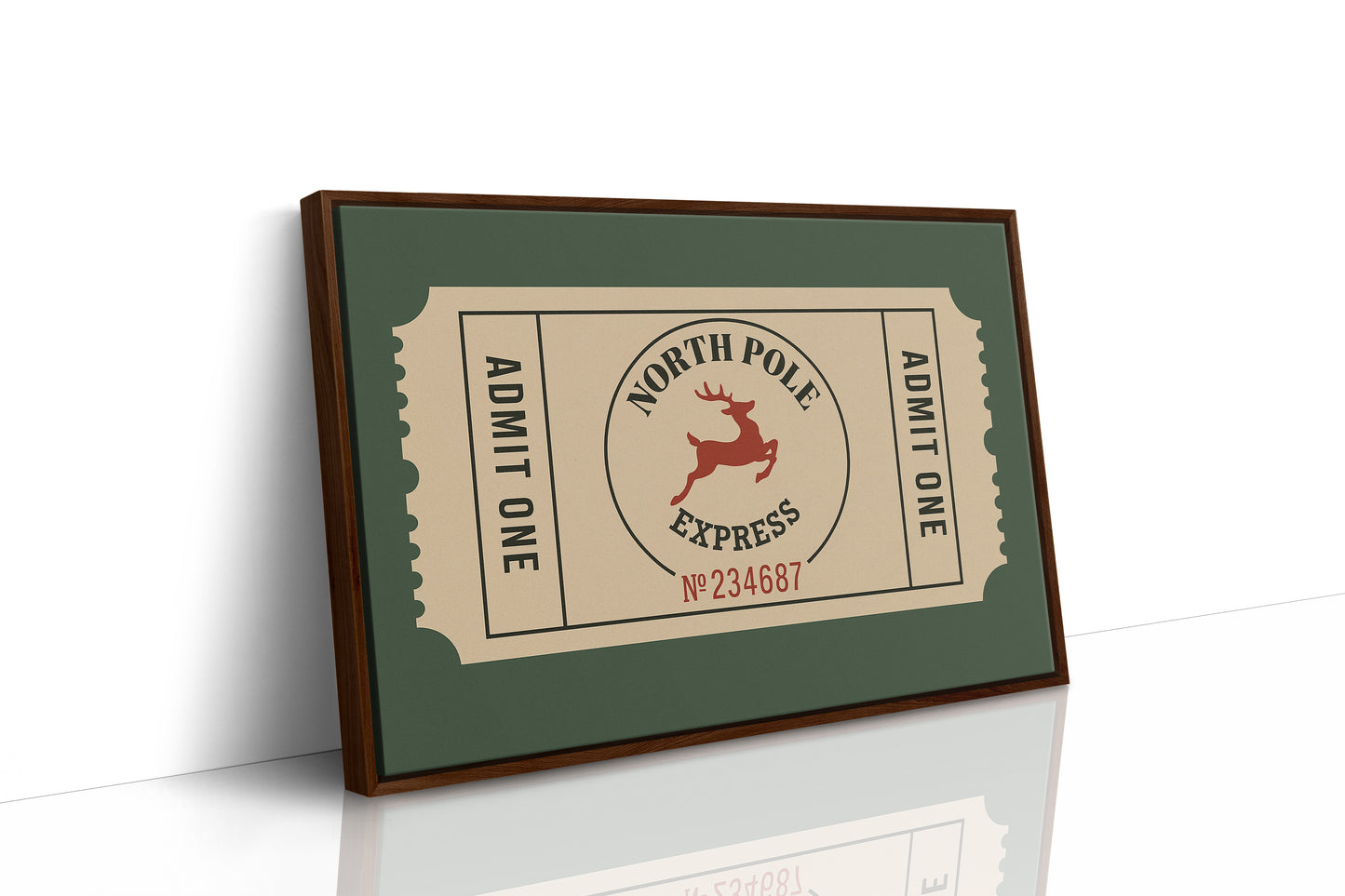 North Pole Express Ticket Print
