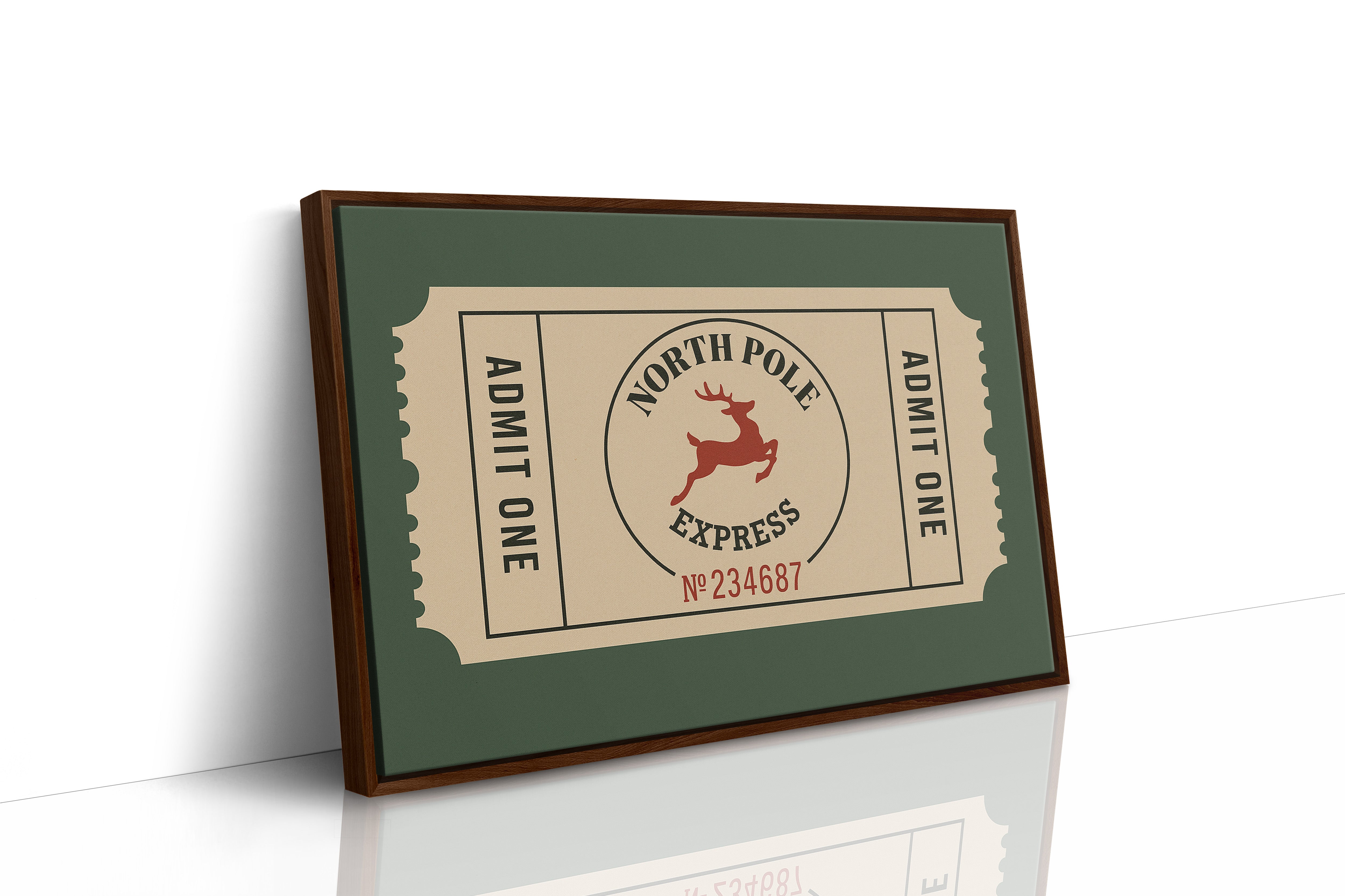 North Pole Express Ticket Print