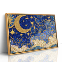 Moon and Stars, Gilded Glass