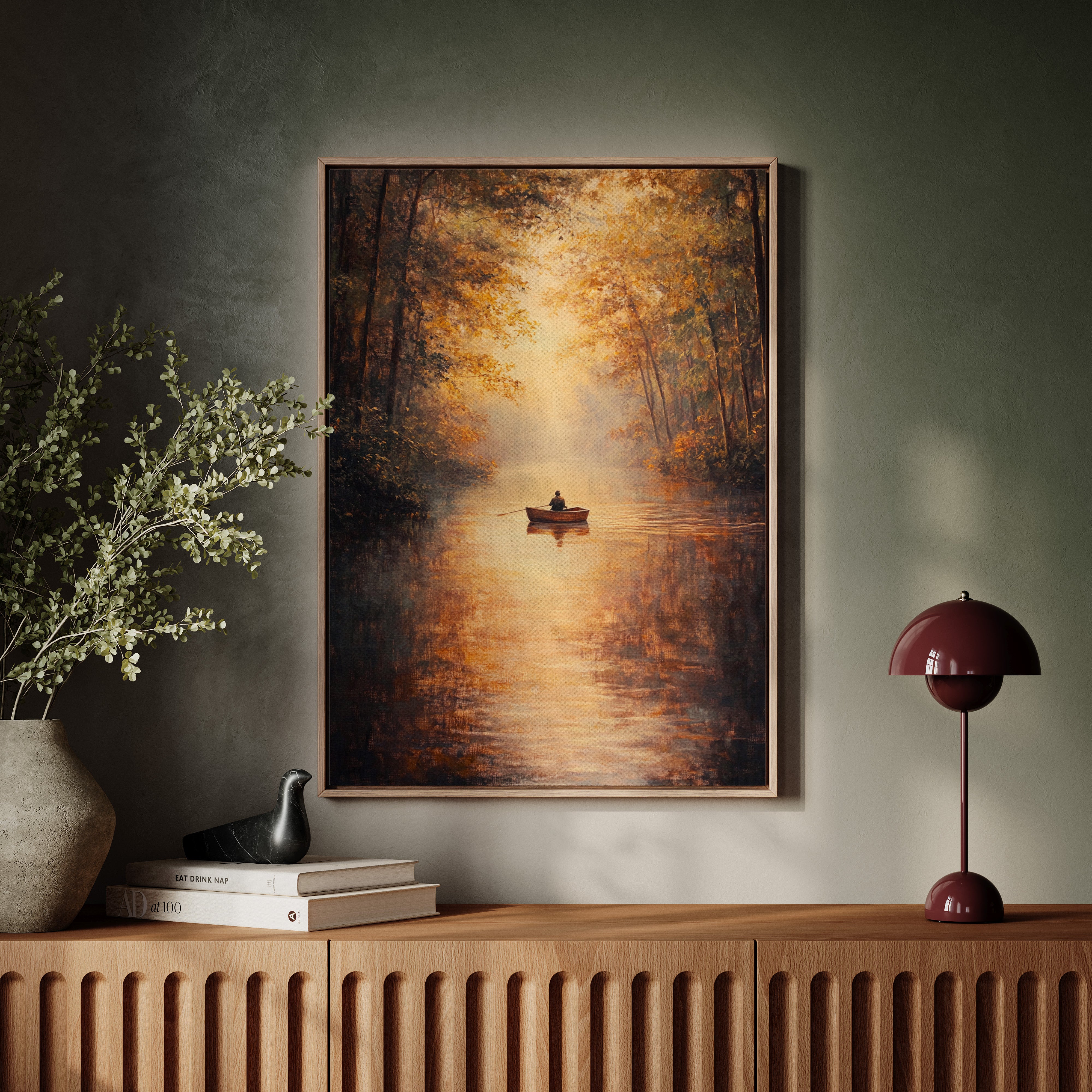 Rowing Through Autumn's Embrace