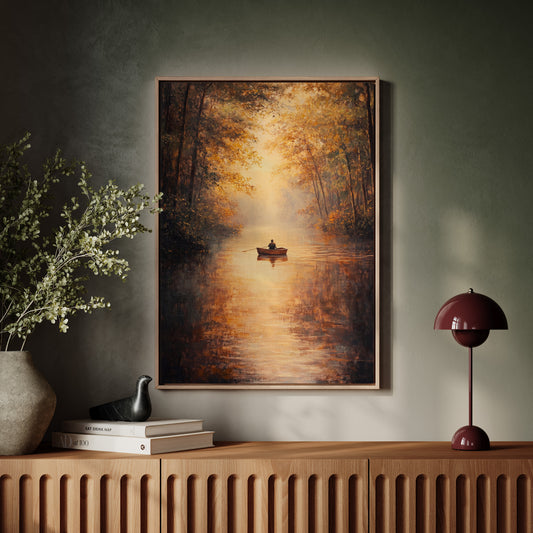 Rowing Through Autumn's Embrace
