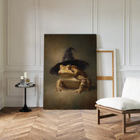 Charming Toad Witch Portrait - Whimsical Animal Art - Gallery Canvas image 11