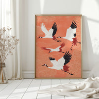 Japanese Crane Wall Art – Elegant Traditional-Inspired Print