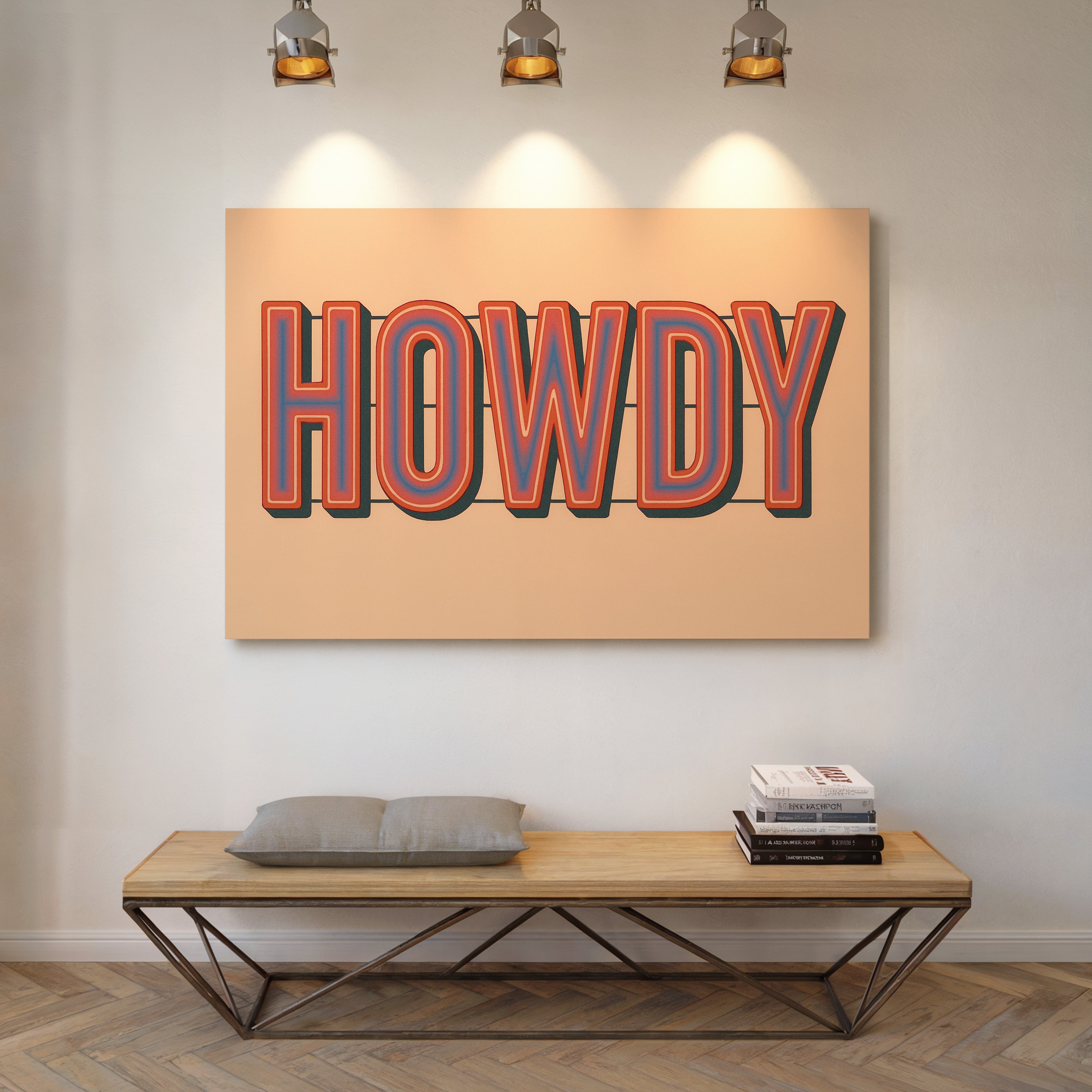 Retro HOWDY Gradient Typography
