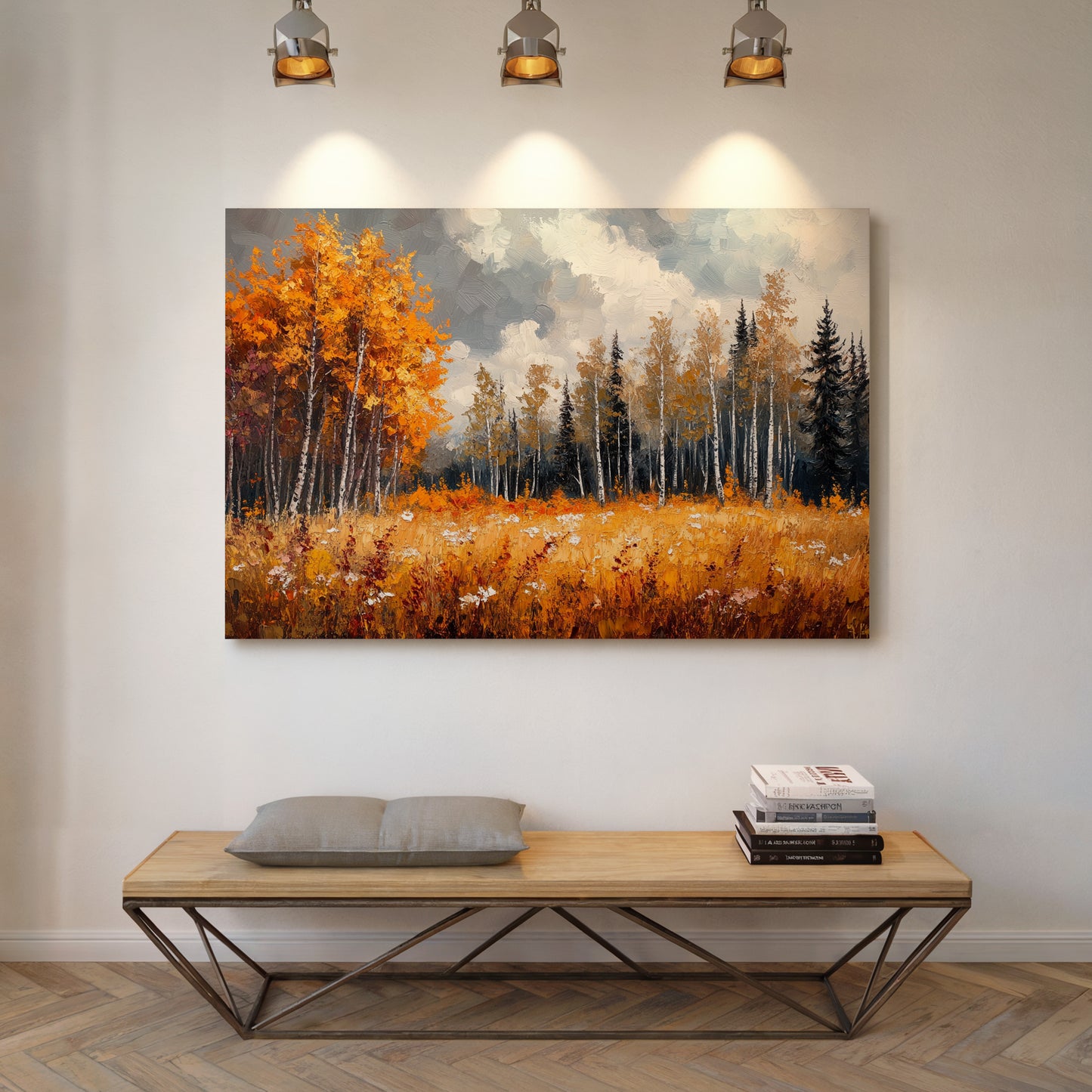 Autumn Meadow Sings Through Birch Lines