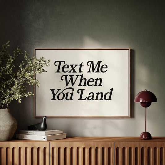 Text Me When You Land Serif Print