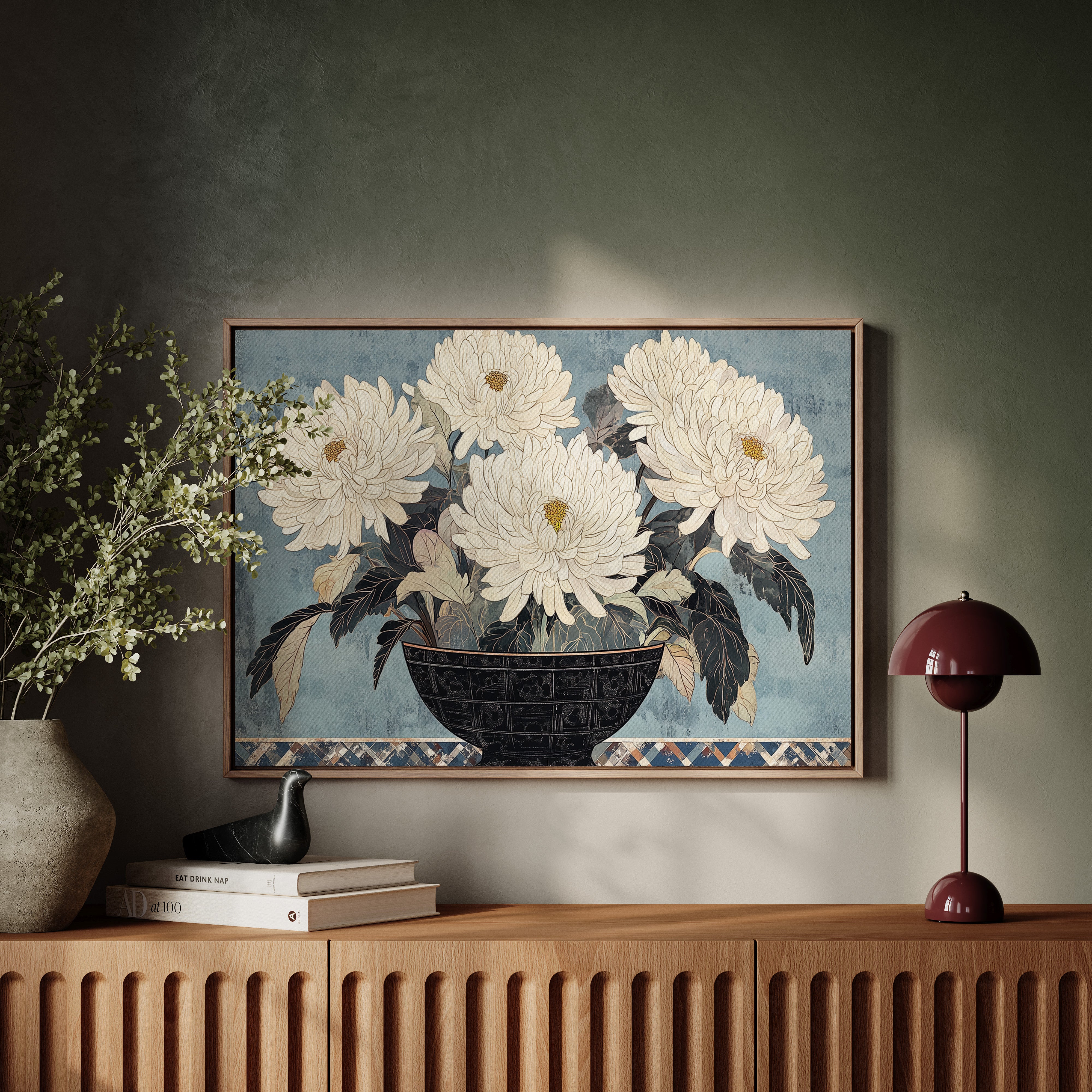Chrysanthemums Bow To Winter's Song