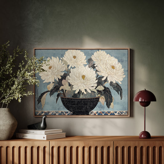 Chrysanthemums Bow To Winter's Song