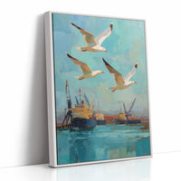 Harbor Freedom Above Industrial Waters