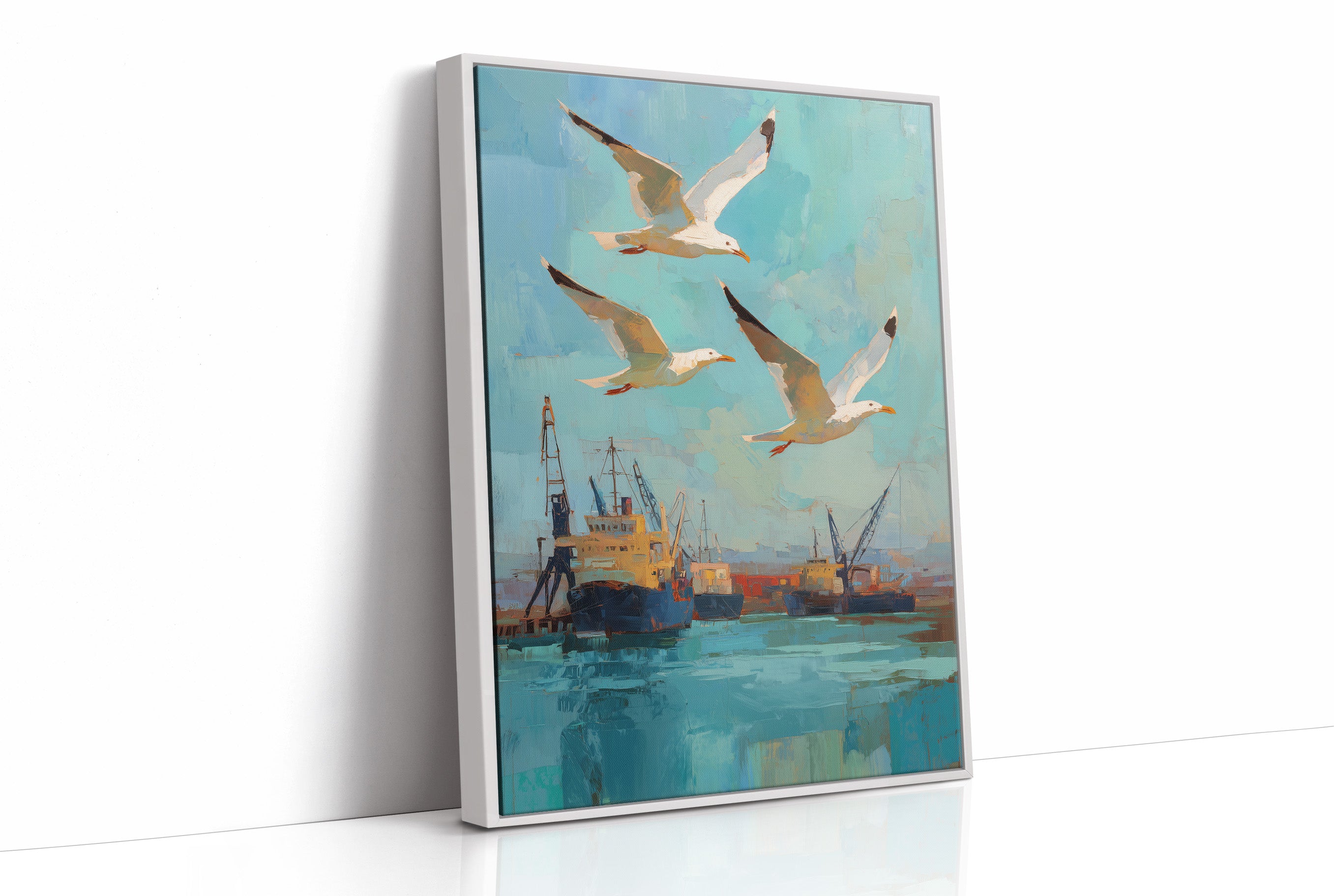 Harbor Freedom Above Industrial Waters