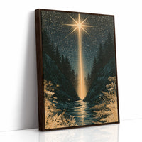 Guiding Star Over Forest Stream