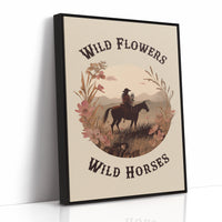Prairie Rider Among Blooming Fields