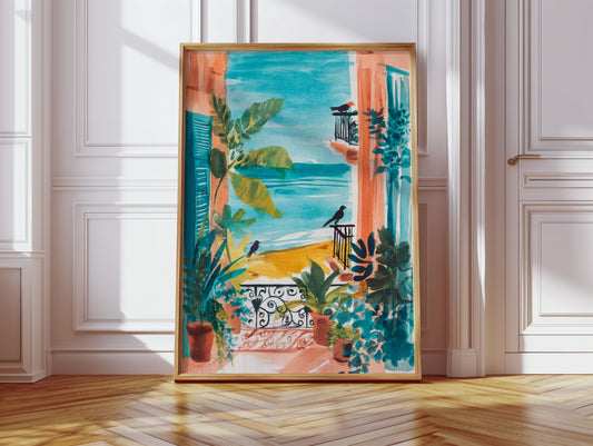 Balcony Echoes of Sunlit Shores