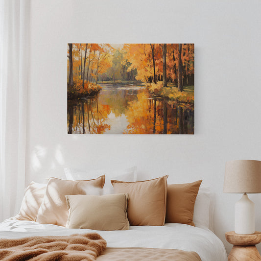Autumn River Holds Golden Stories