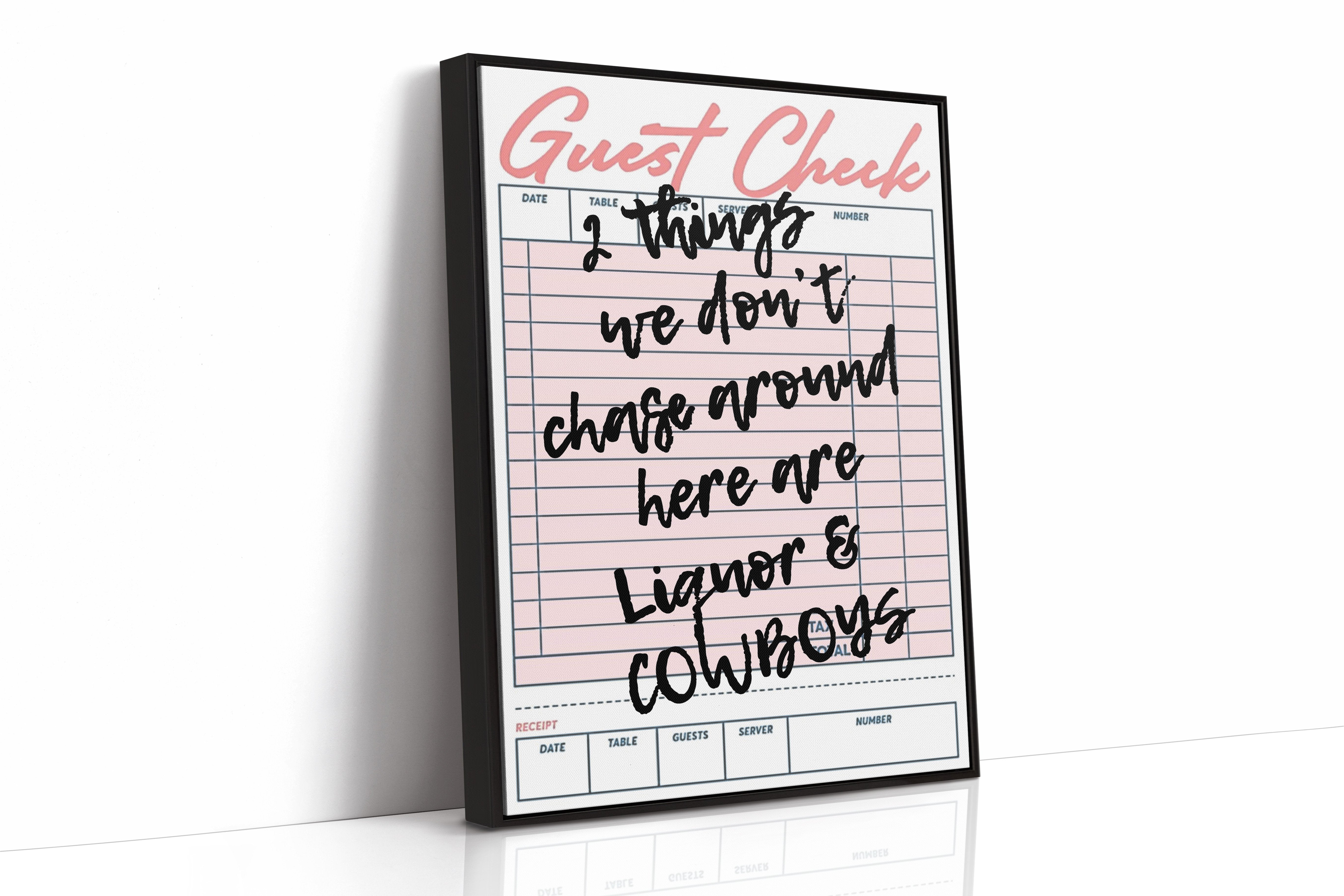 Dinner Notes On Pink Paper