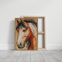 Chestnut Horse Mosaic Portrait