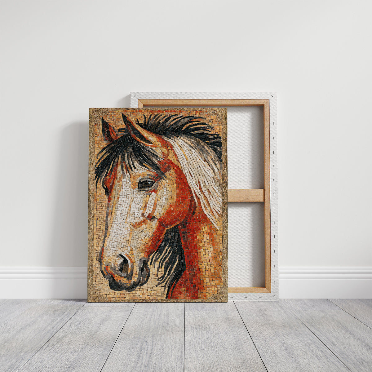 Chestnut Horse Mosaic Portrait