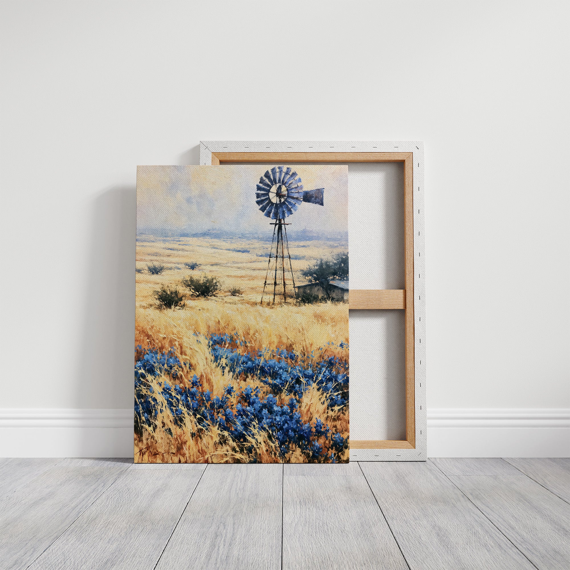 Windmill Above the Bluebonnets