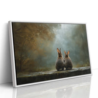 Quiet Companions In Misty Forest