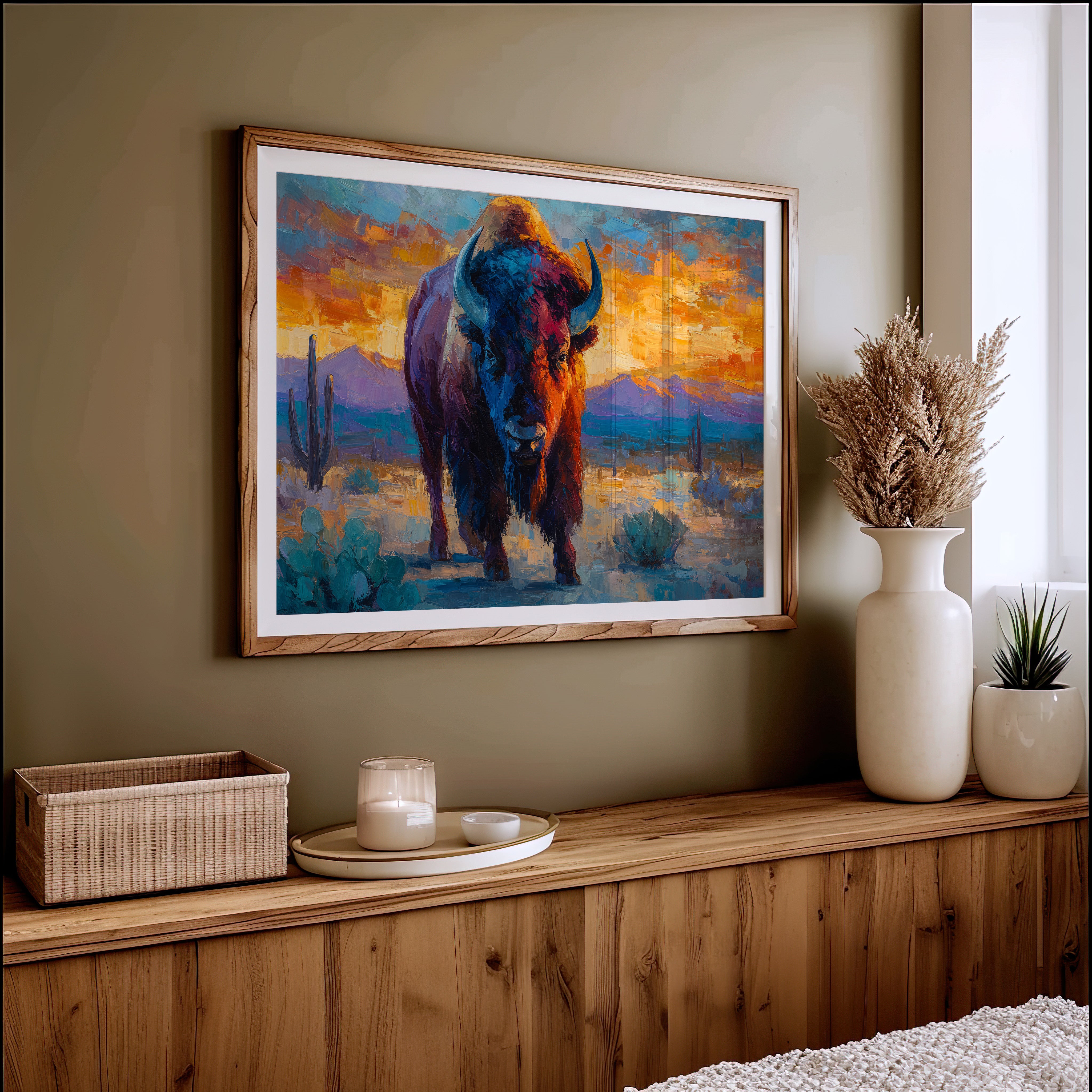 Sunset Paints The Buffalo's Soul
